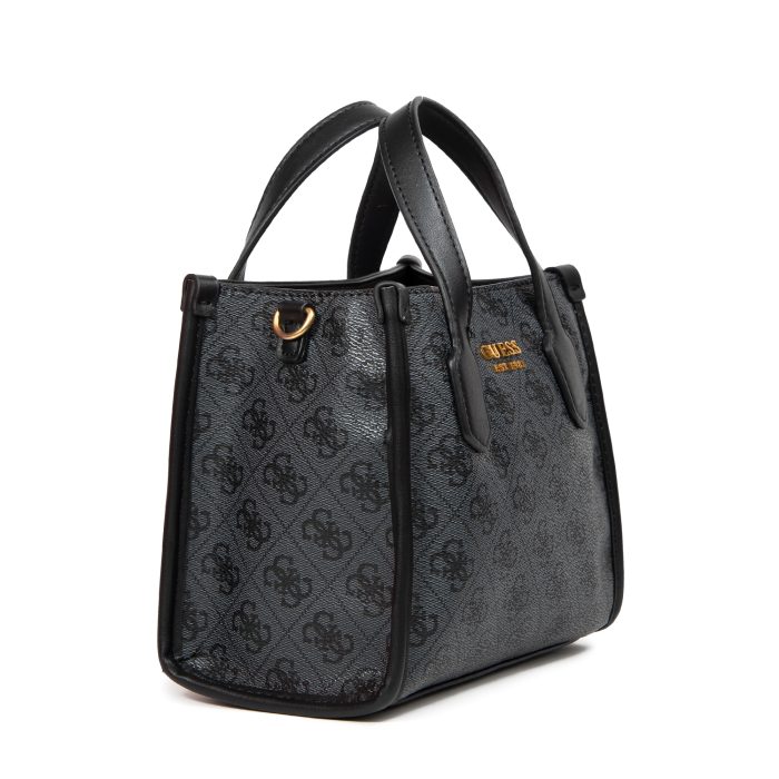 WOMAN'S HANDBAG GRAY GUESS SILVANA MINI TOTE - Image 2