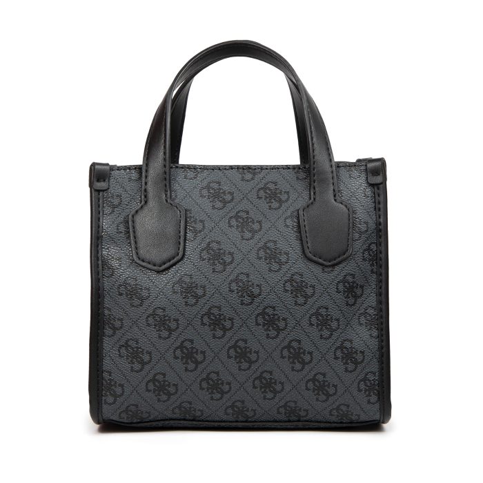 WOMAN'S HANDBAG GRAY GUESS SILVANA MINI TOTE - Image 3