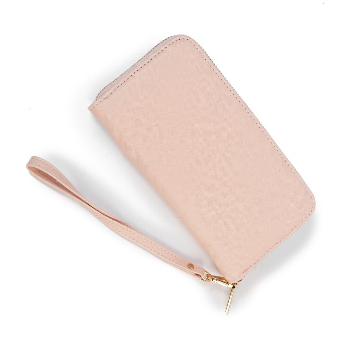 ⁦Guess Large Zip-Around Wallet Pink⁩ - الصورة ⁦2⁩