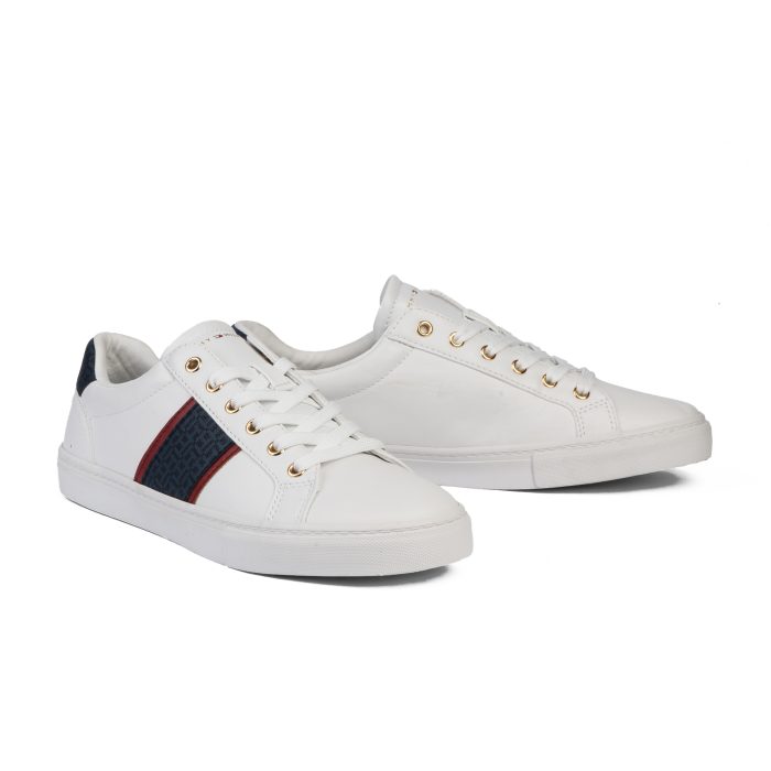 Tommy Jeans Foxing Vulc LC Trainers -WHT-BLU - Image 2