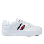 Tommy Hilfiger Belvie Women’s Sneakers – Timeless White with a Sporty Twist