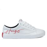 HUGO BOSS Handwritten Logo-Print Sneakers-WHT